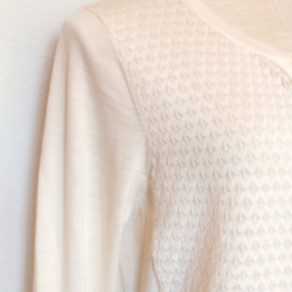 ANN TAYLOR Sweater Cream Career Casual Embellished Design XL - Picture 5 of 10